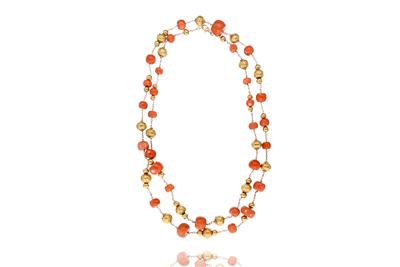 Collana in oro, corallo e altro materiale - Asta Preziosi Collana in oro, corallo e altro materiale - Asta Preziosi
