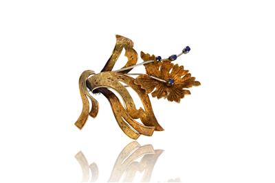 Spilla con zaffiri - Asta Preziosi Spilla con zaffiri - Asta Preziosi