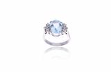 Anello con diamanti e acquamarina - Asta Preziosi Anello con diamanti e acquamarina - Asta Preziosi