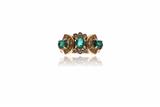 Anello con diamanti e smeraldi - Asta Preziosi Anello con diamanti e smeraldi - Asta Preziosi