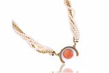 Collana di perle con sfere in oro e chiusura con corallo in oro - Asta Preziosi Collana di perle con sfere in oro e chiusura con corallo in oro - Asta Preziosi