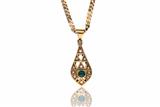 Collana e ciondolo con diamanti e pietra - Asta Preziosi Collana e ciondolo con diamanti e pietra - Asta Preziosi