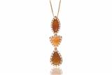 Collana e pendente con opali e diamanti - Asta Preziosi Collana e pendente con opali e diamanti - Asta Preziosi