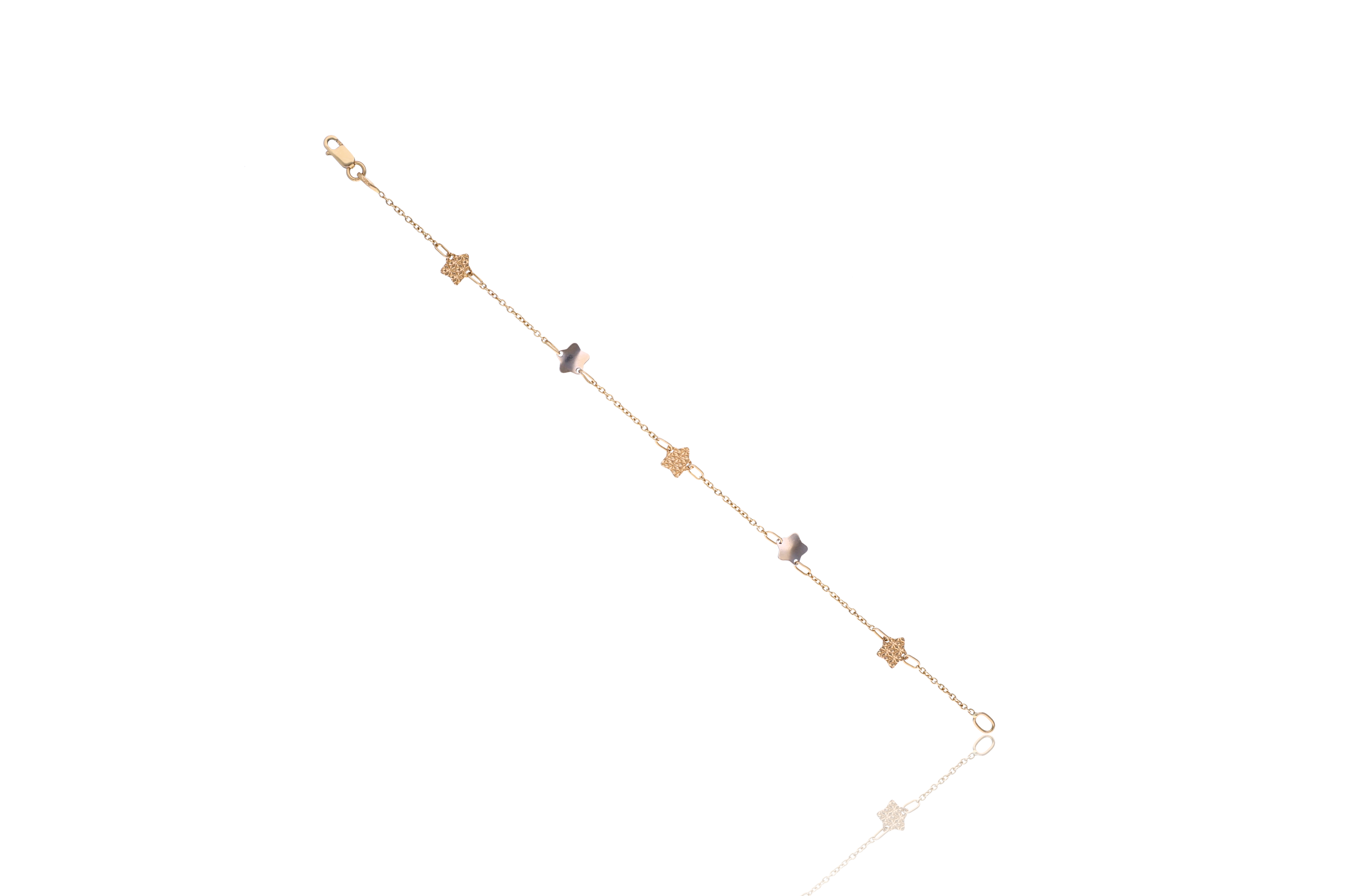 Bracciale con elementi a forma di stella, in oro - Asta Preziosi