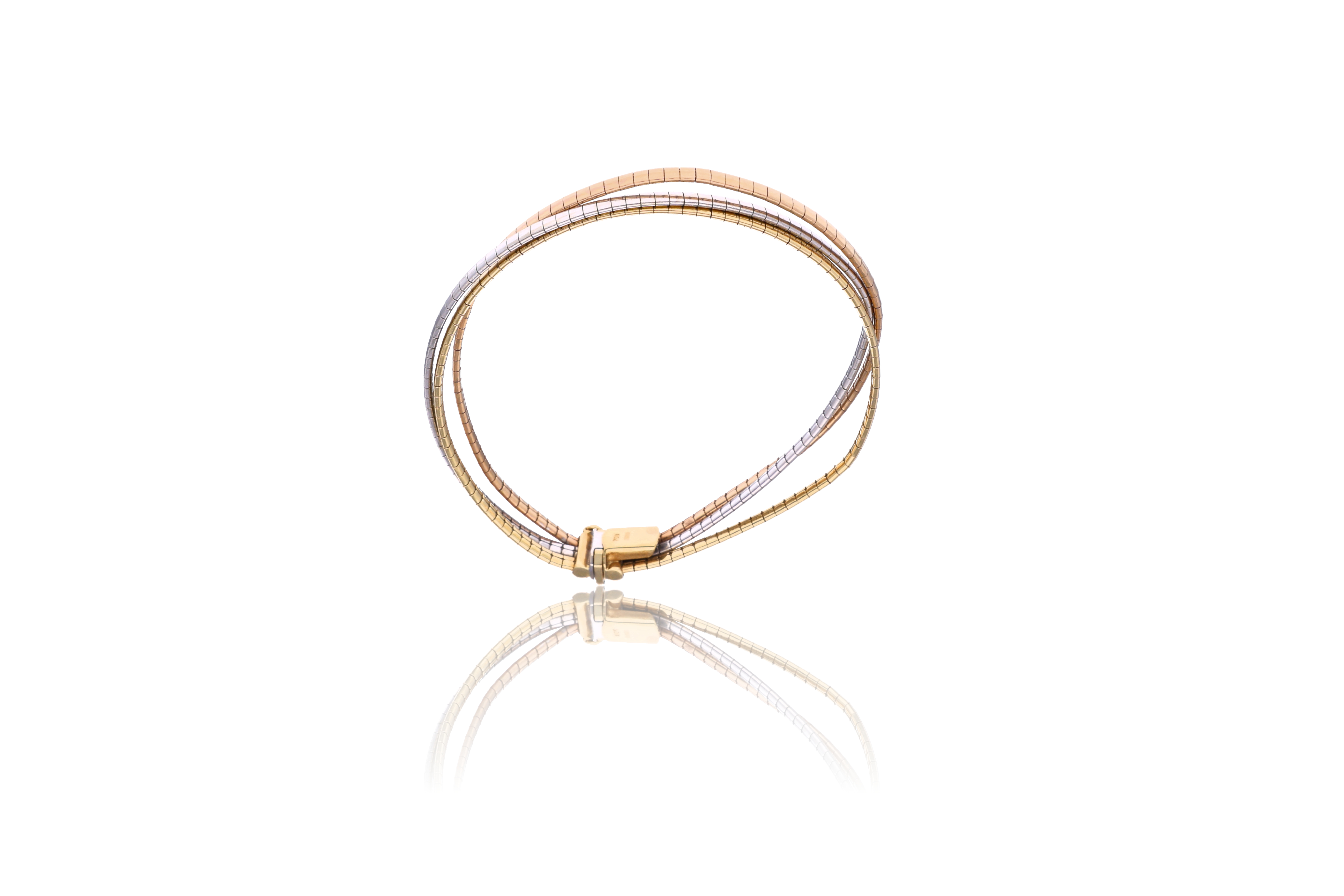 Bracciale in oro a tre colori - Asta Preziosi
