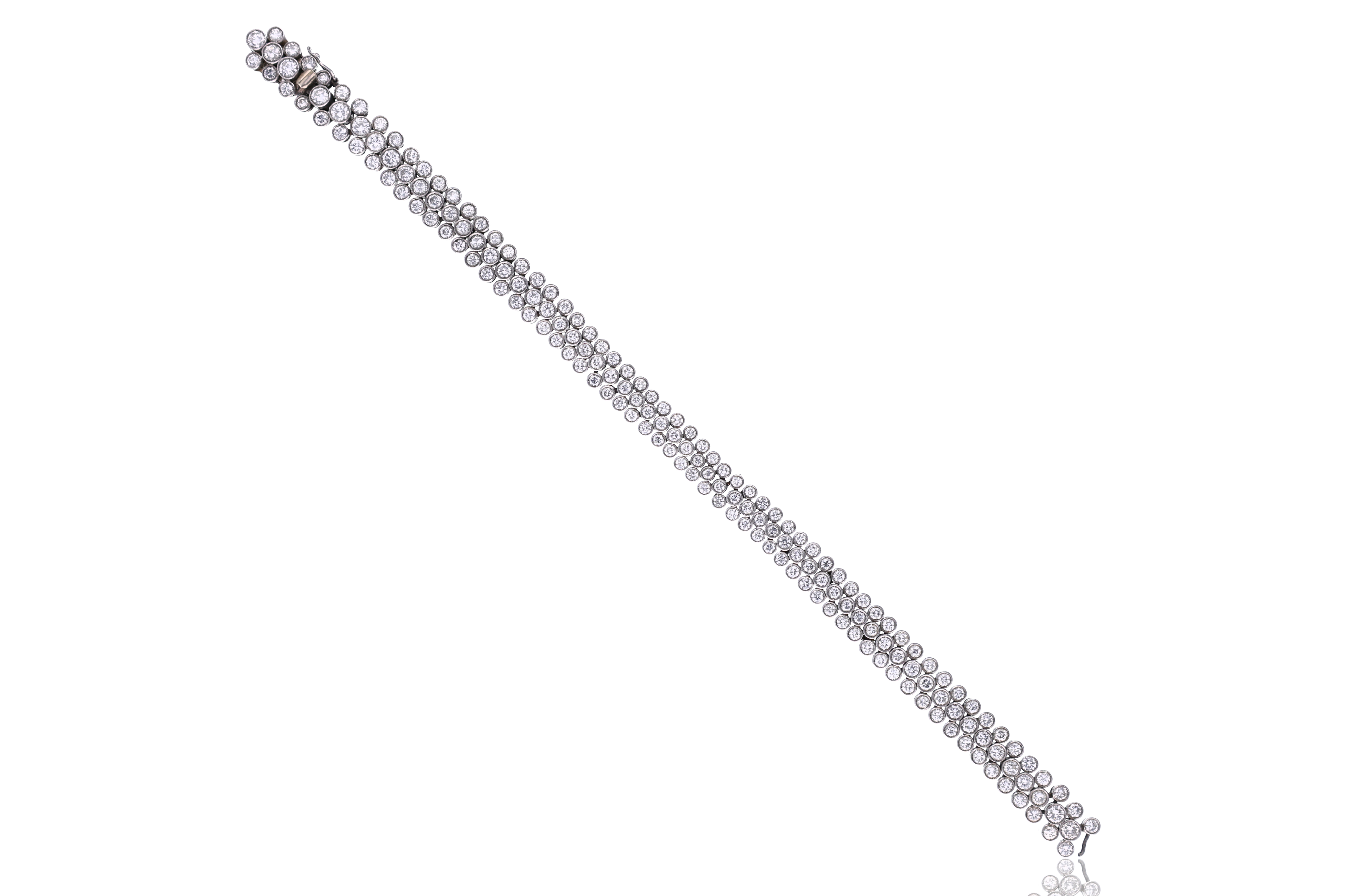Bracciale in platino, con diamanti - Asta Preziosi