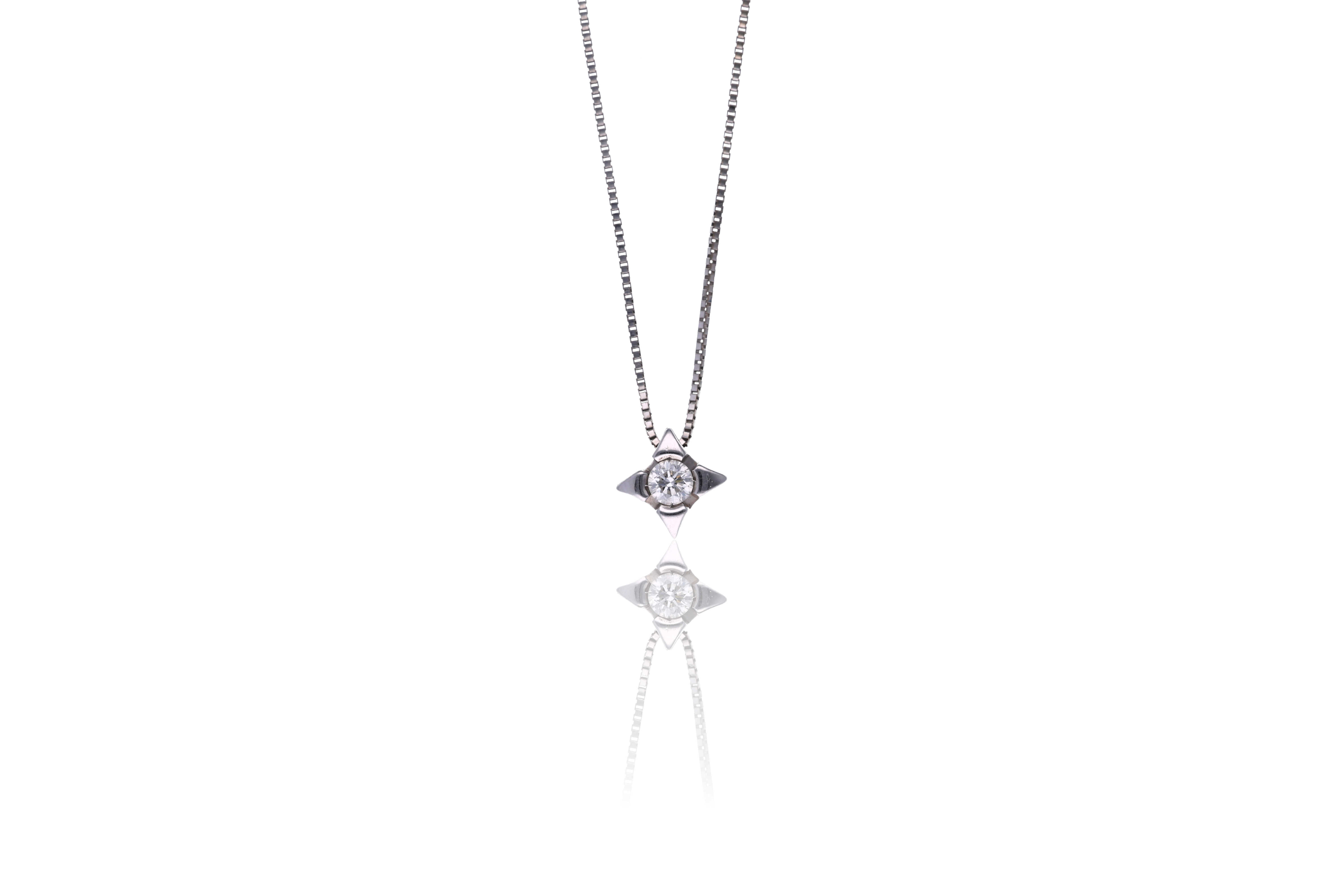 Collana e ciondolo con diamante - Asta Preziosi