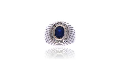 Anello con zaffiro e diamanti - Asta Preziosi Anello con zaffiro e diamanti - Asta Preziosi