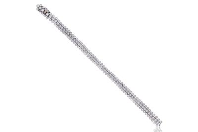 Bracciale in platino, con diamanti - Asta Preziosi Bracciale in platino, con diamanti - Asta Preziosi