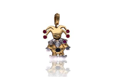 Ciondolo in oro con diamanti e pietre - Asta Preziosi Ciondolo in oro con diamanti e pietre - Asta Preziosi