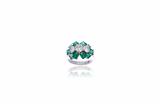 Anello con diamanti e smeraldi - Asta Preziosi Anello con diamanti e smeraldi - Asta Preziosi