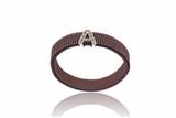 Bracciale a maglia elastica in metallo brunito con inserto in oro e diamanti - Asta Preziosi Bracciale a maglia elastica in metallo brunito con inserto in oro e diamanti - Asta Preziosi