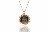 Collana e ciondolo con pietra, in oro 585 - Asta Preziosi Collana e ciondolo con pietra, in oro 585 - Asta Preziosi