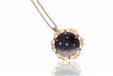 Collana e ciondolo con pietra, in oro 585 - Asta Preziosi Collana e ciondolo con pietra, in oro 585 - Asta Preziosi
