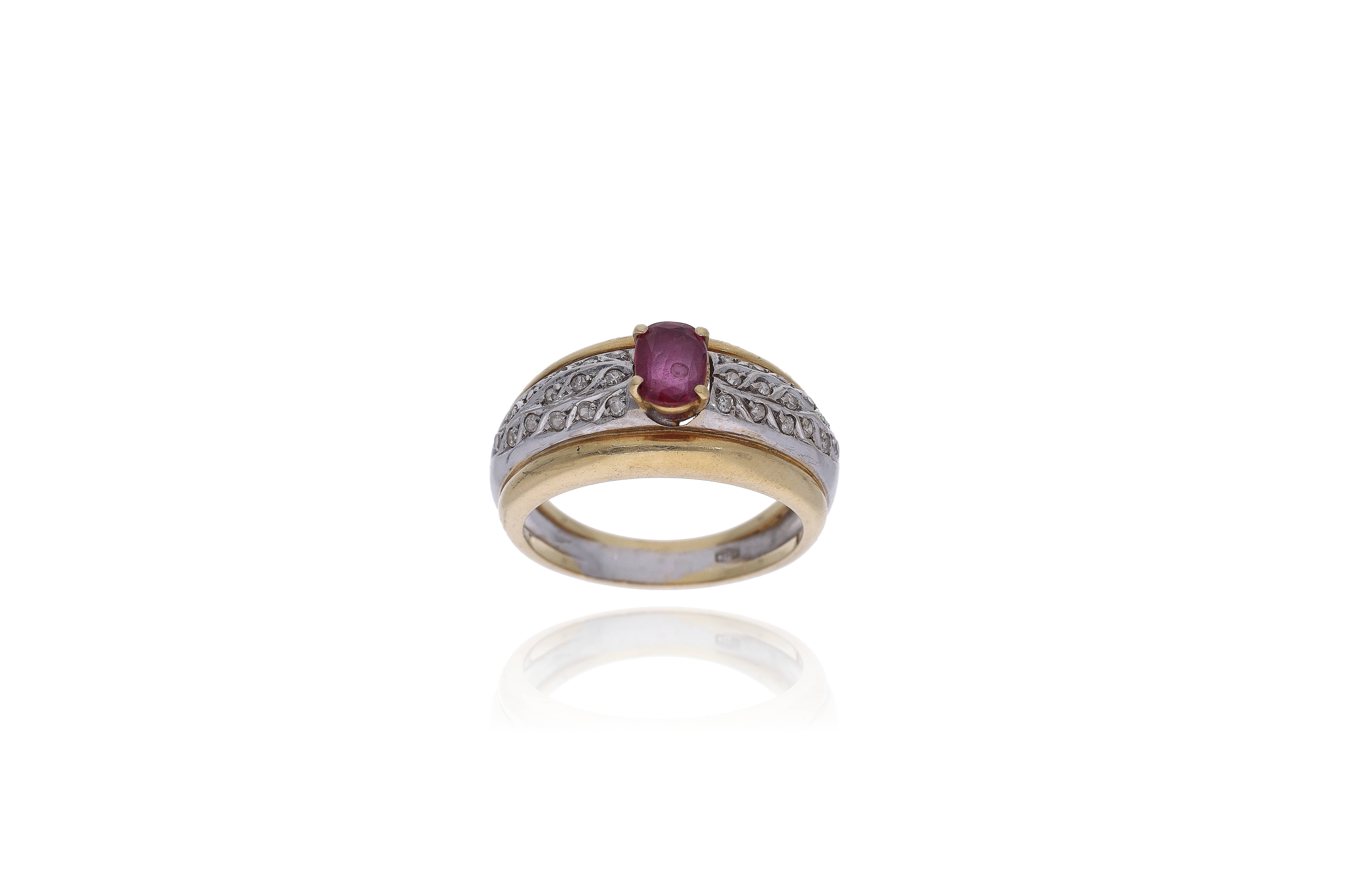 Anello con rubino e diamanti - Asta Preziosi