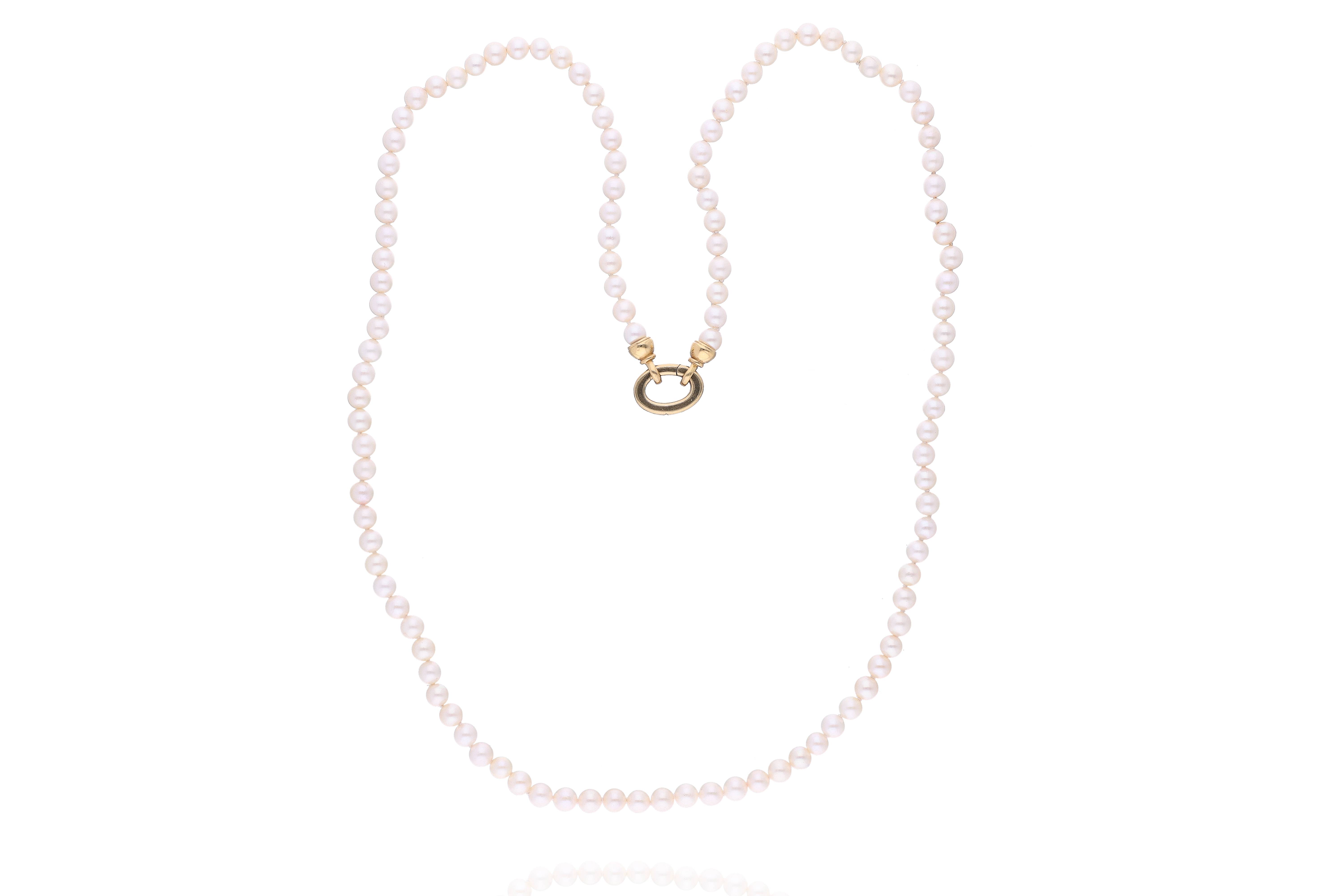 Collana di perle con chiusura in oro - Asta Preziosi