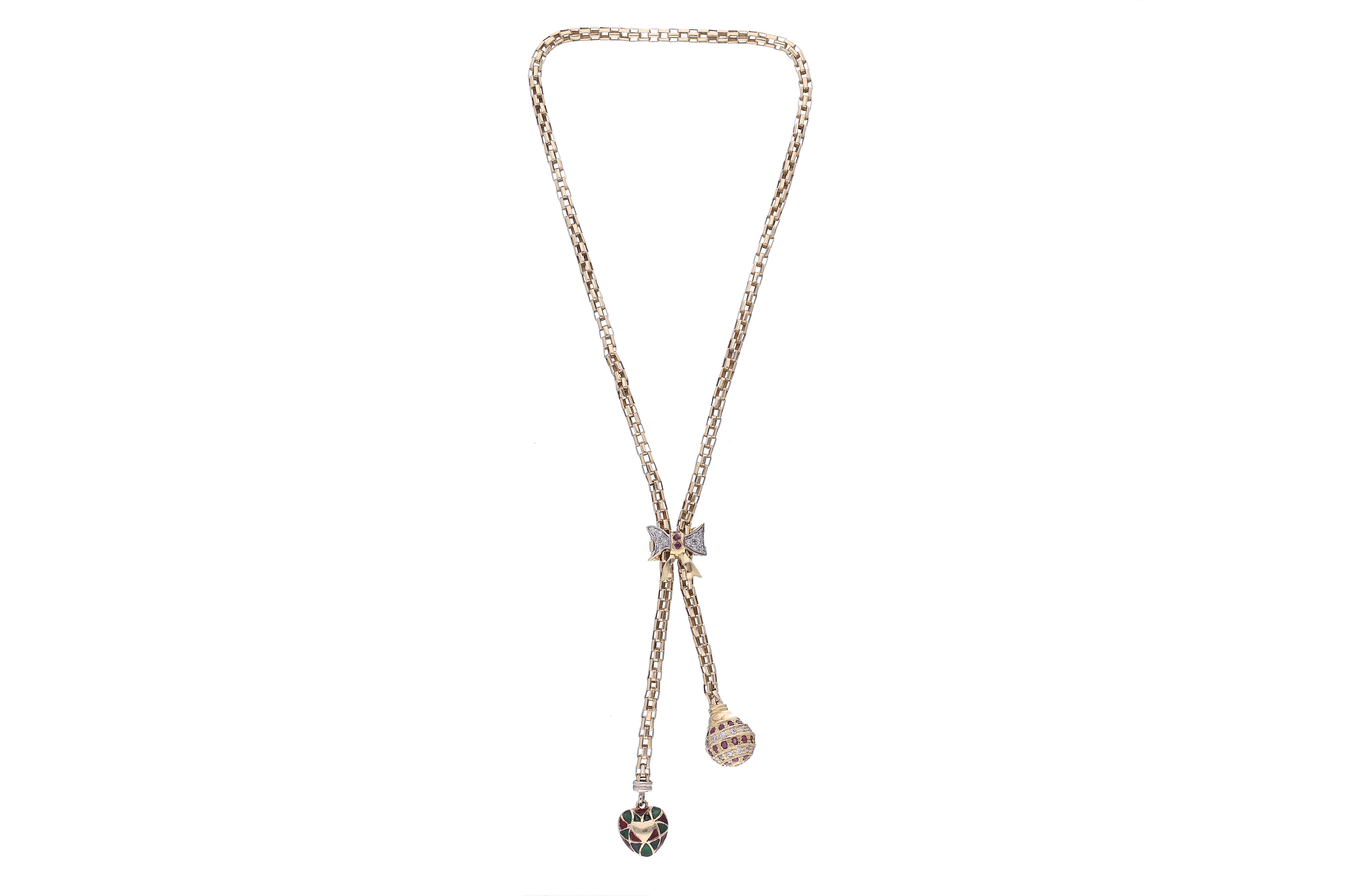 Collana saliscendi in oro - Asta Preziosi