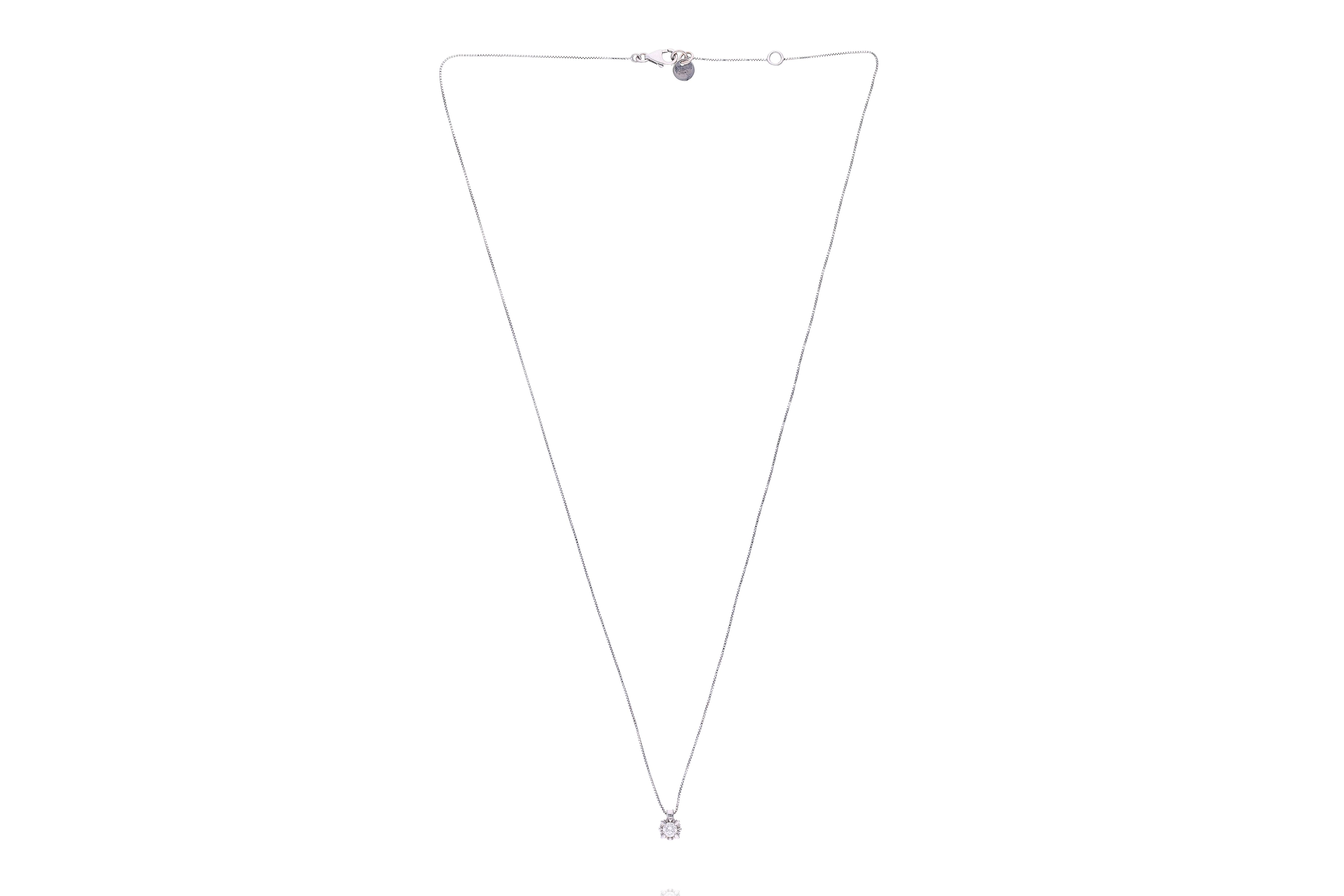 Stroili, collana punto luce con diamante - Asta Preziosi