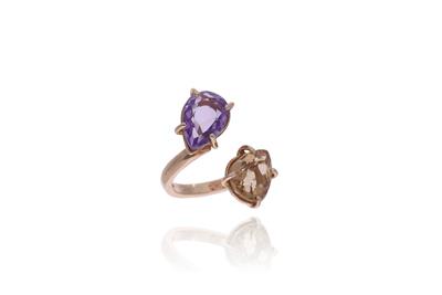 Anello con ametista e citrino - Asta Preziosi Anello con ametista e citrino - Asta Preziosi