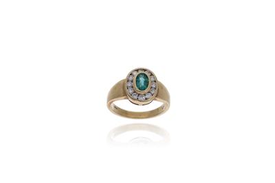 Anello con diamanti e smeraldo - Asta Preziosi Anello con diamanti e smeraldo - Asta Preziosi