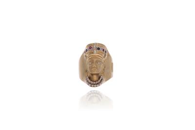 Anello in oro con diamanti, rubini e zaffiri - Asta Preziosi Anello in oro con diamanti, rubini e zaffiri - Asta Preziosi