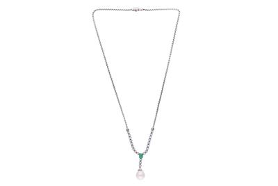 Collana in oro, diamanti, smeraldo e perla - Asta Preziosi Collana in oro, diamanti, smeraldo e perla - Asta Preziosi