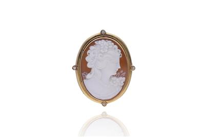 Spilla/ciondolo con cammeo e diamanti - Asta Preziosi Spilla/ciondolo con cammeo e diamanti - Asta Preziosi