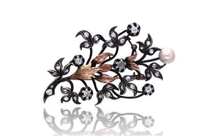Spilla con diamanti e perla - Asta Preziosi Spilla con diamanti e perla - Asta Preziosi