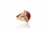 Anello con diamanti e quarzo citrino - Asta Preziosi Anello con diamanti e quarzo citrino - Asta Preziosi