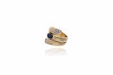 Anello con diamanti e zaffiro - Asta Preziosi Anello con diamanti e zaffiro - Asta Preziosi