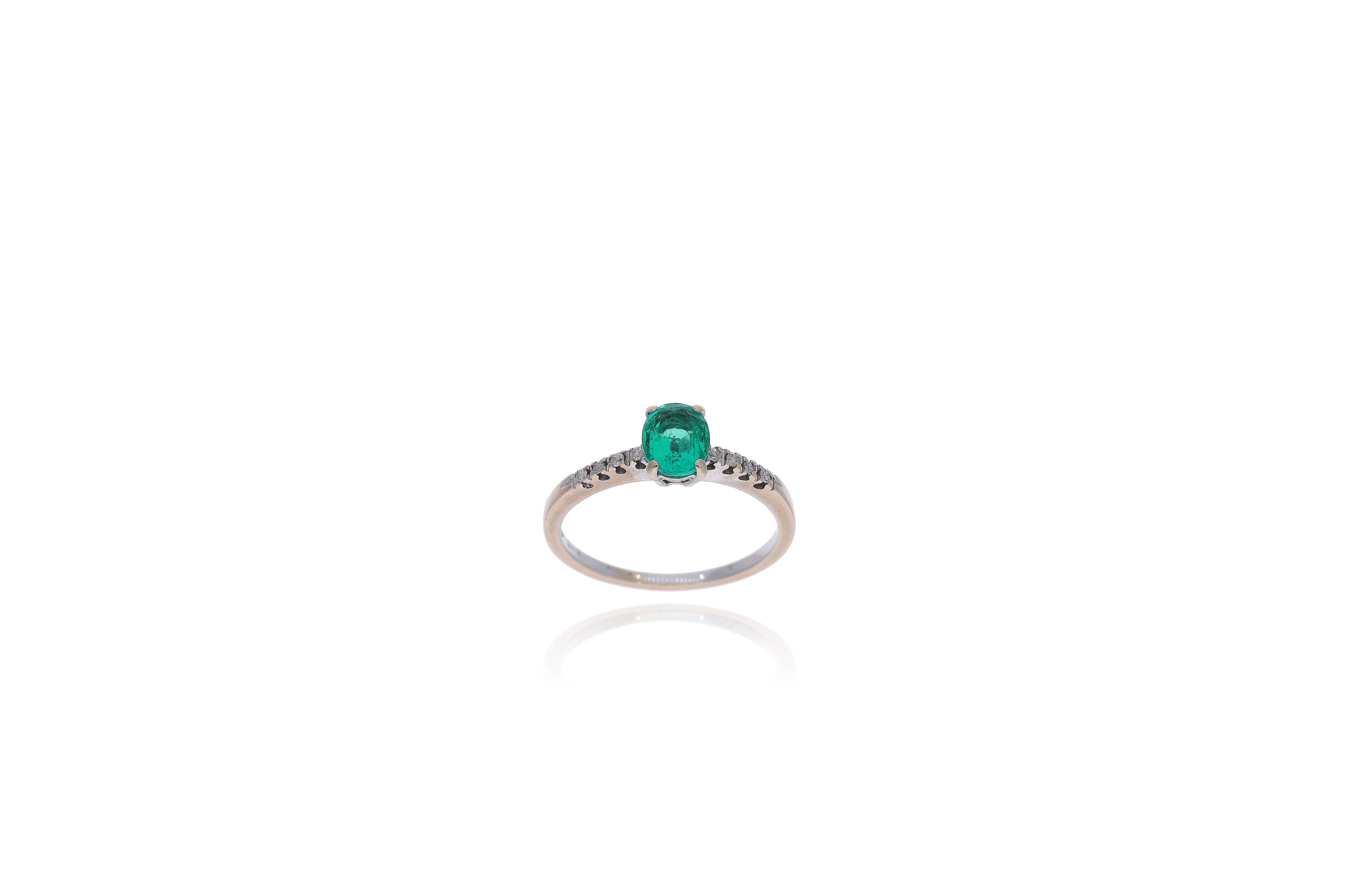 Anello con diamanti e pietra - Asta Preziosi