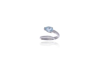 Anello con diamanti e pietra - Asta Preziosi