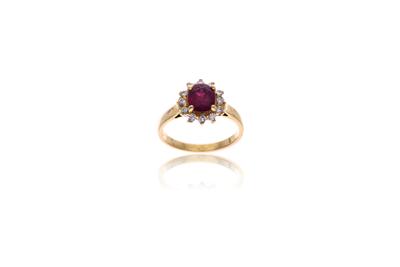 Anello con rubino e diamanti - Asta Preziosi