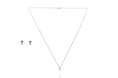 Collana e paio di orecchini con diamanti - Asta Preziosi