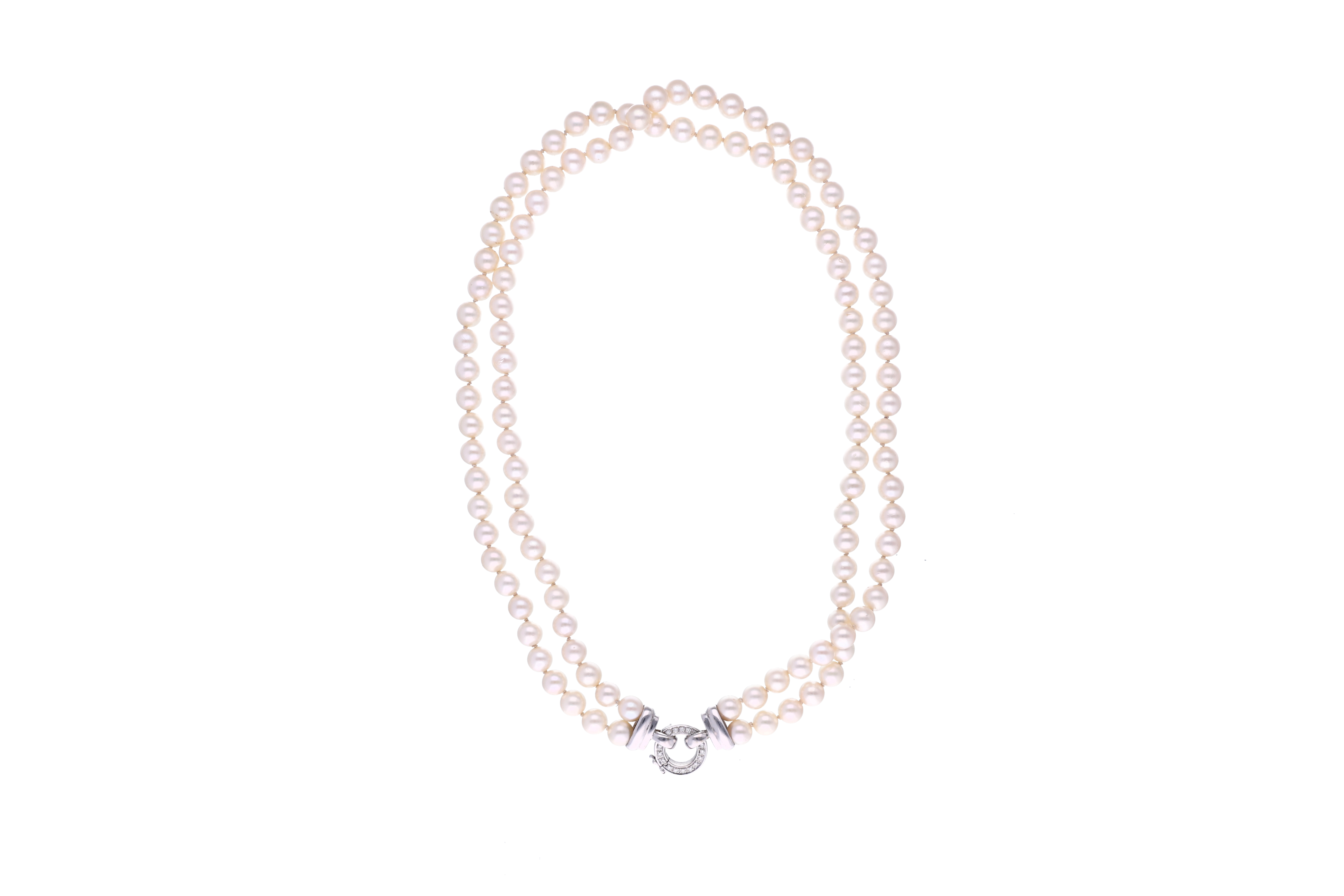 Collana di perle e diamanti - Asta Preziosi