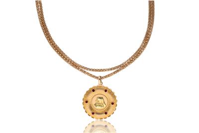 Collana con ciondolo e smalti - Asta Preziosi