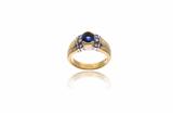 Anello con diamanti e zaffiro - Asta Preziosi Anello con diamanti e zaffiro - Asta Preziosi
