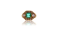 Anello con smeraldo e diamanti - Asta Preziosi Anello con smeraldo e diamanti - Asta Preziosi