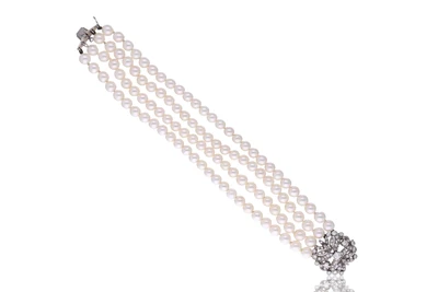 Bracciale a quattro fili di perle - Asta Preziosi Bracciale a quattro fili di perle - Asta Preziosi