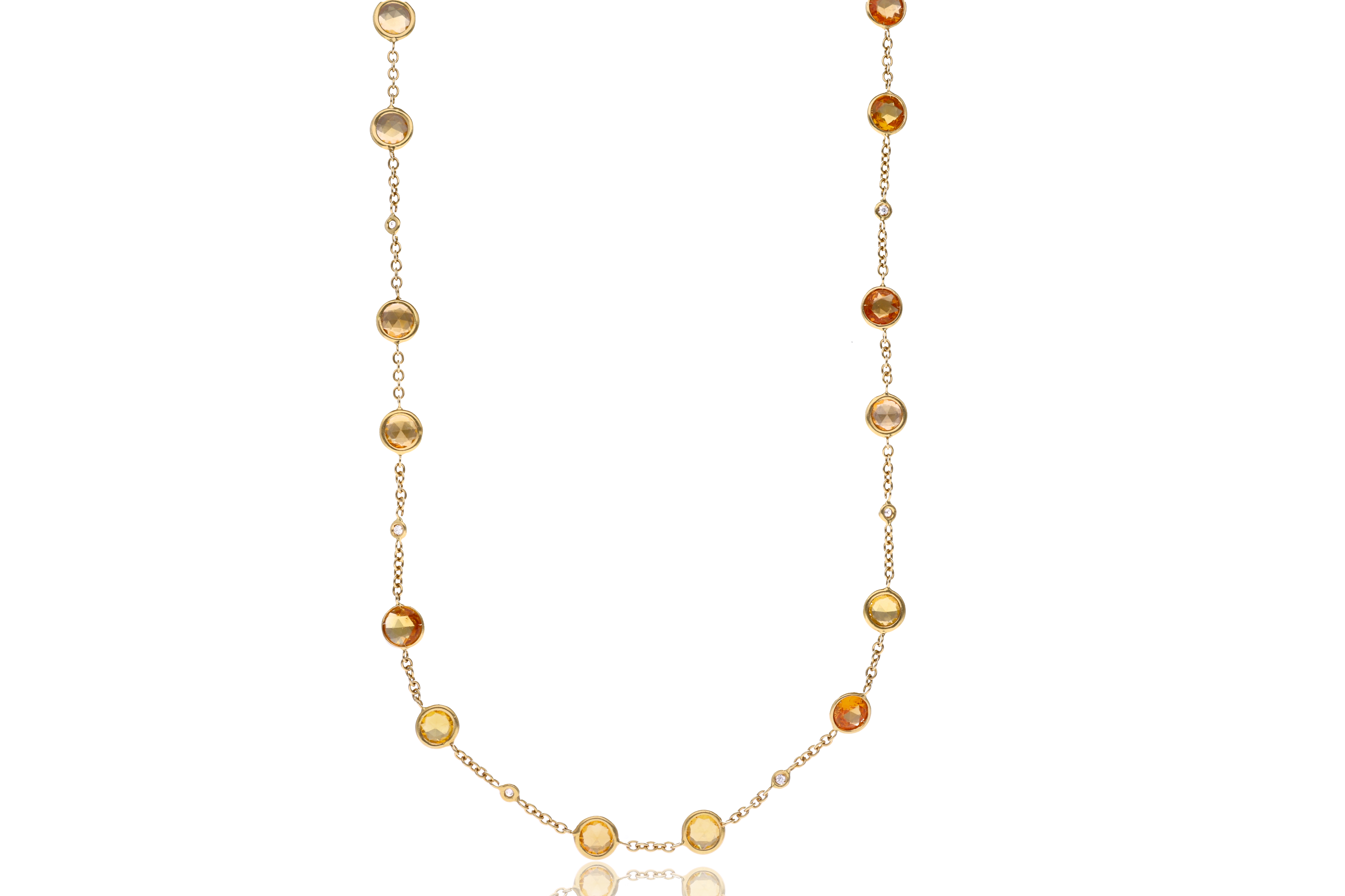 Adamas collana con diamanti granati e pietre - Asta Preziosi