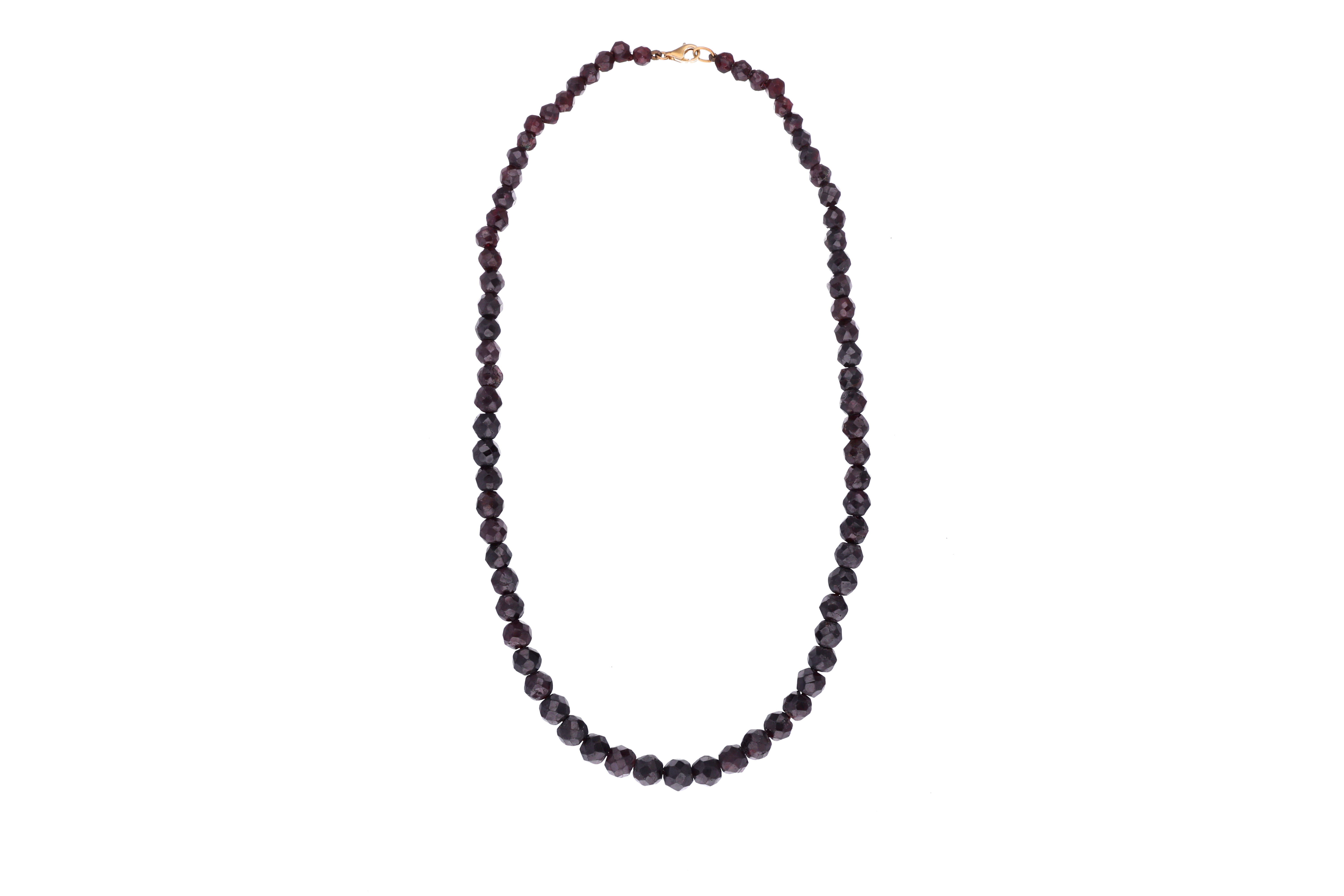 Collana in sfere di granato sfaccettate - Asta Preziosi