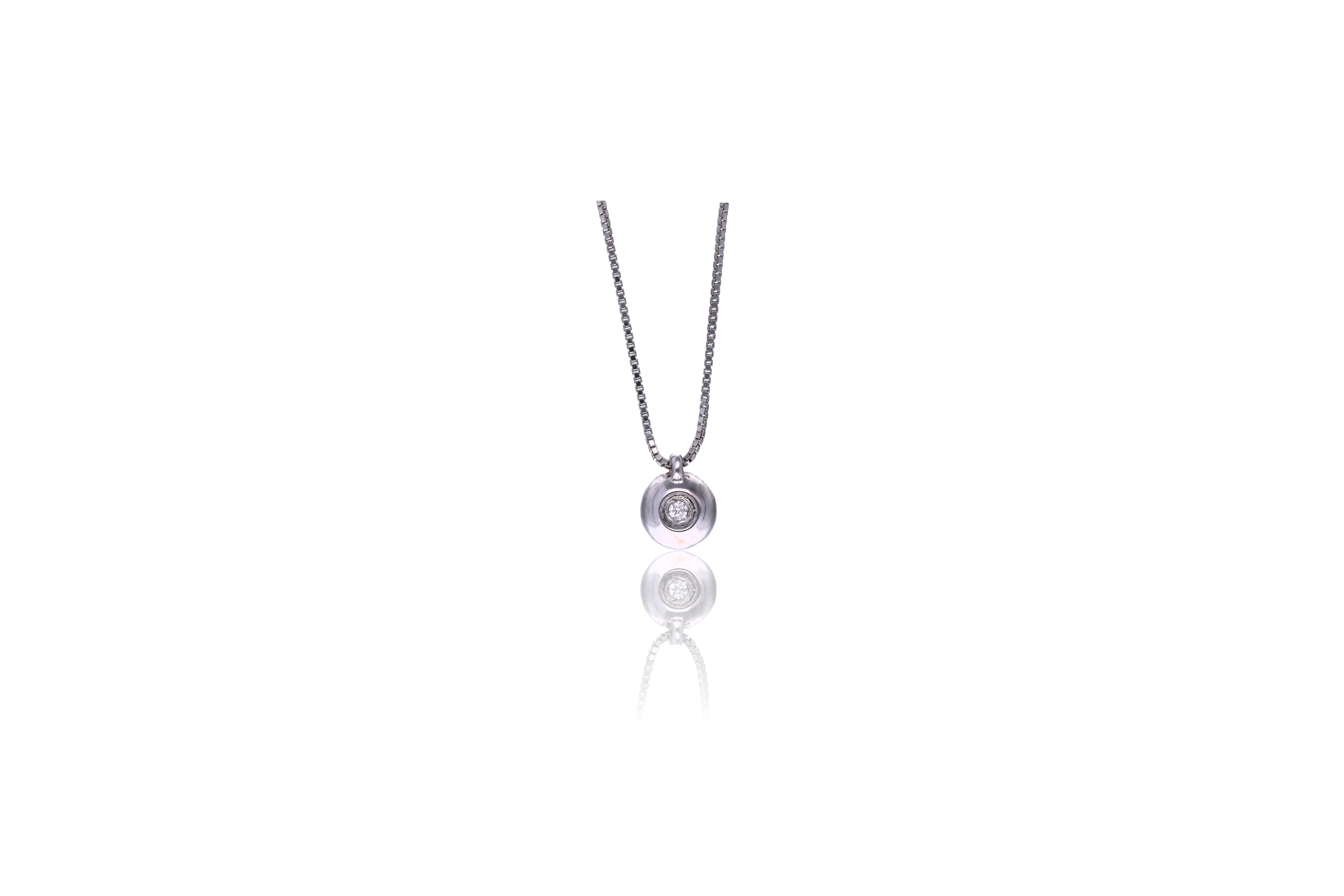 Collana punto luce con diamante - Asta Preziosi