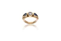 Anello con diamante e zaffiri - Asta Preziosi Anello con diamante e zaffiri - Asta Preziosi