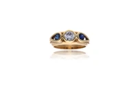Anello con diamante e zaffiri - Asta Preziosi Anello con diamante e zaffiri - Asta Preziosi