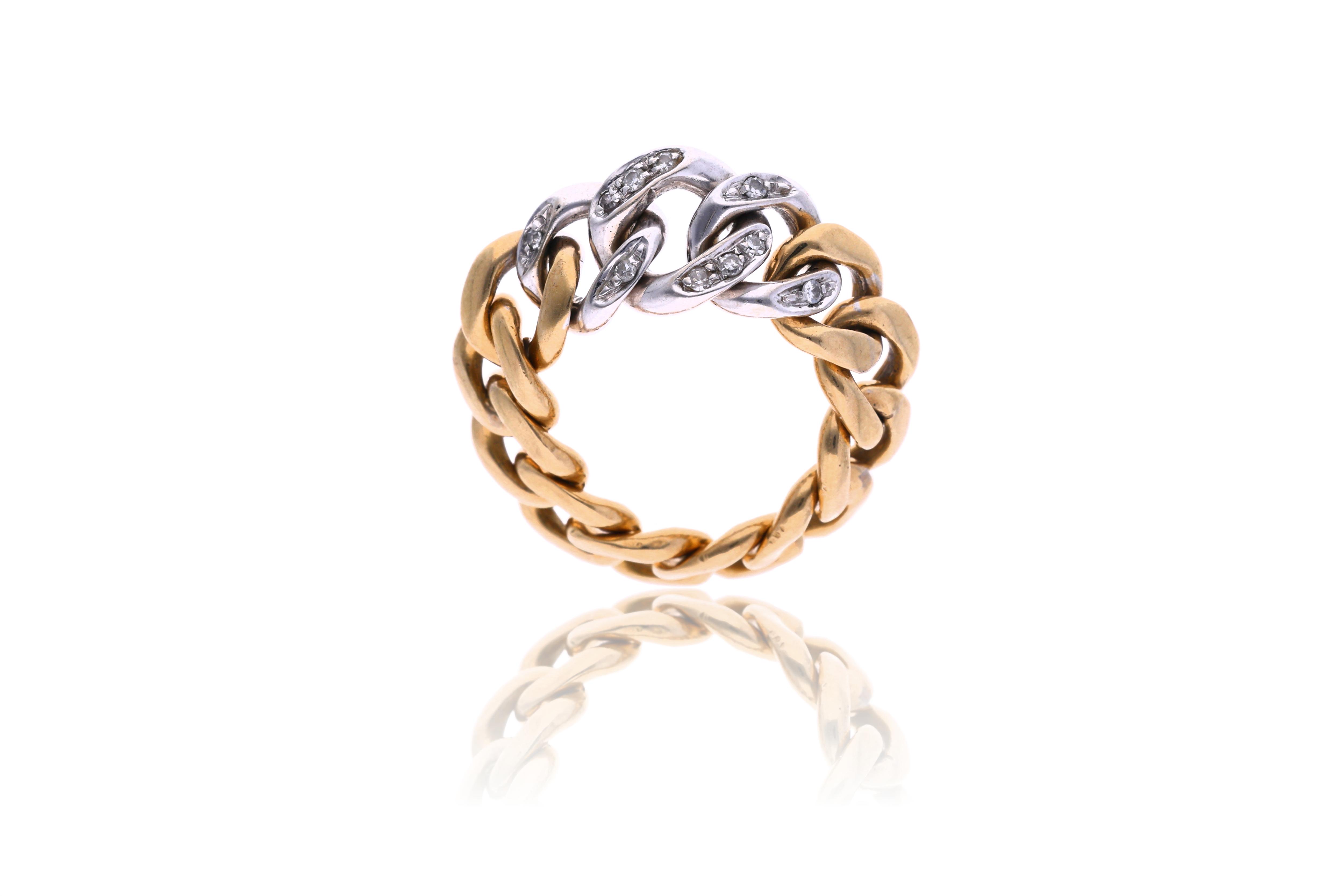 Anello a groumette con diamanti - Asta Preziosi