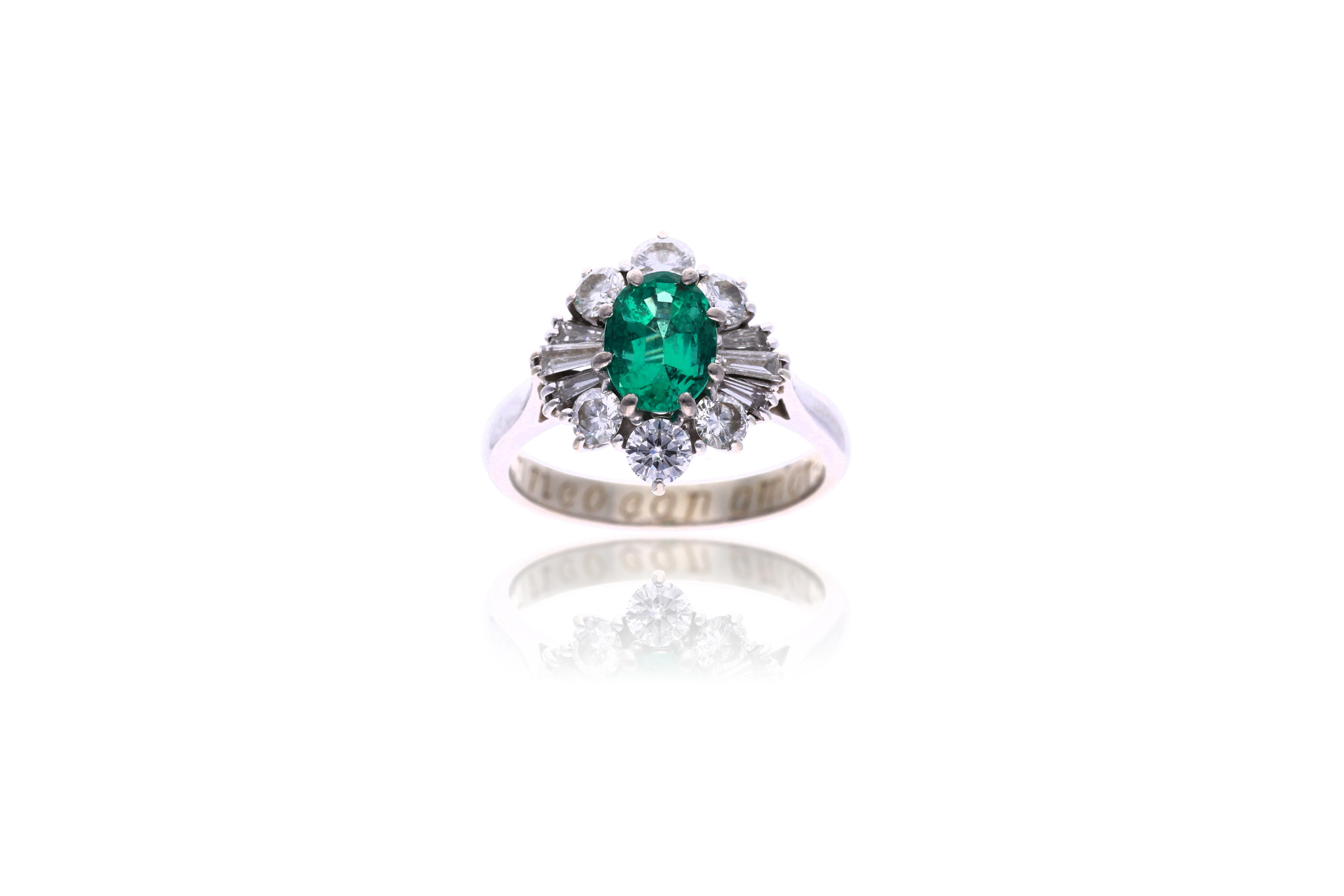 Anello con smeraldo e diamanti - Asta Preziosi
