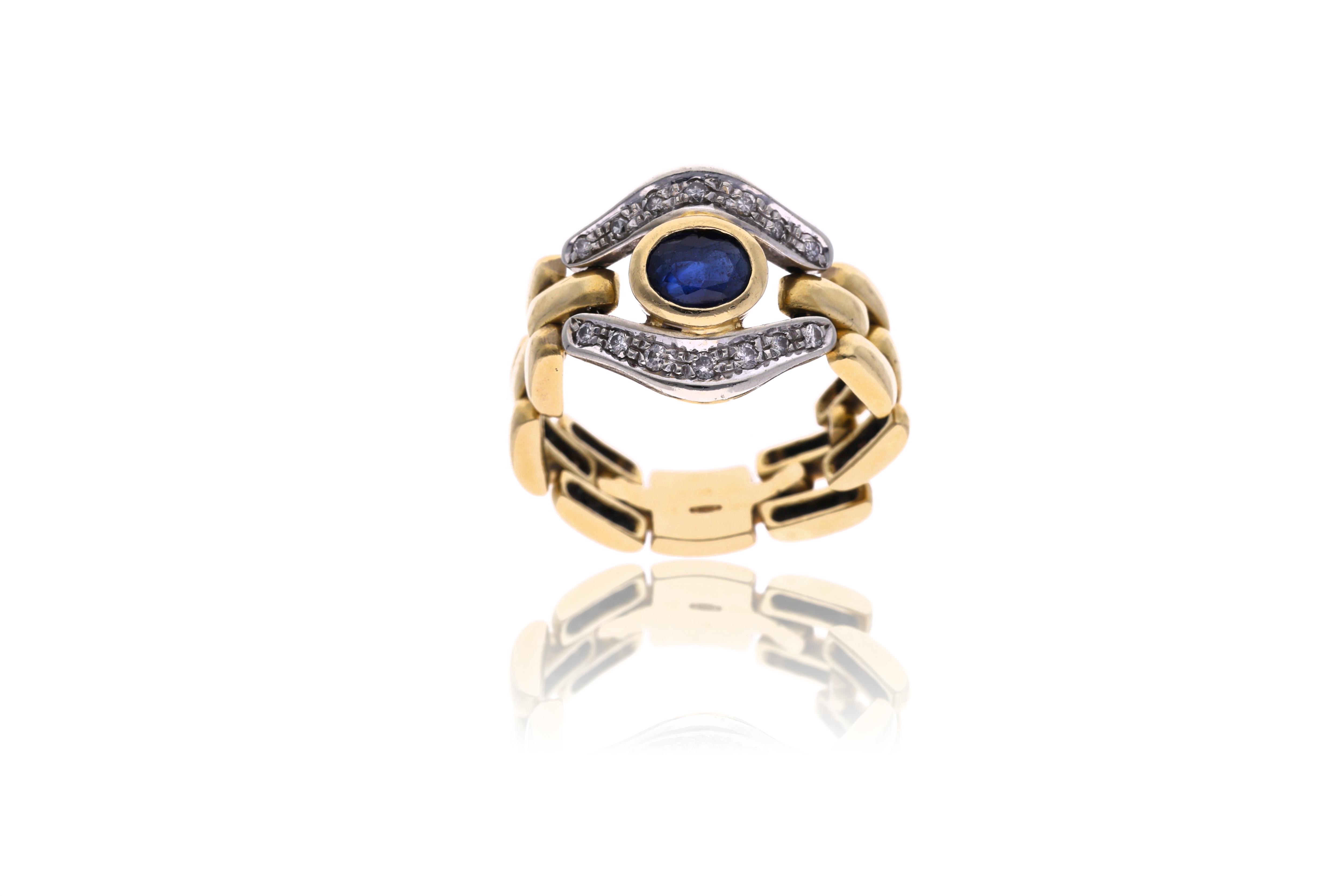 Anello con zaffiro e diamanti - Asta Preziosi