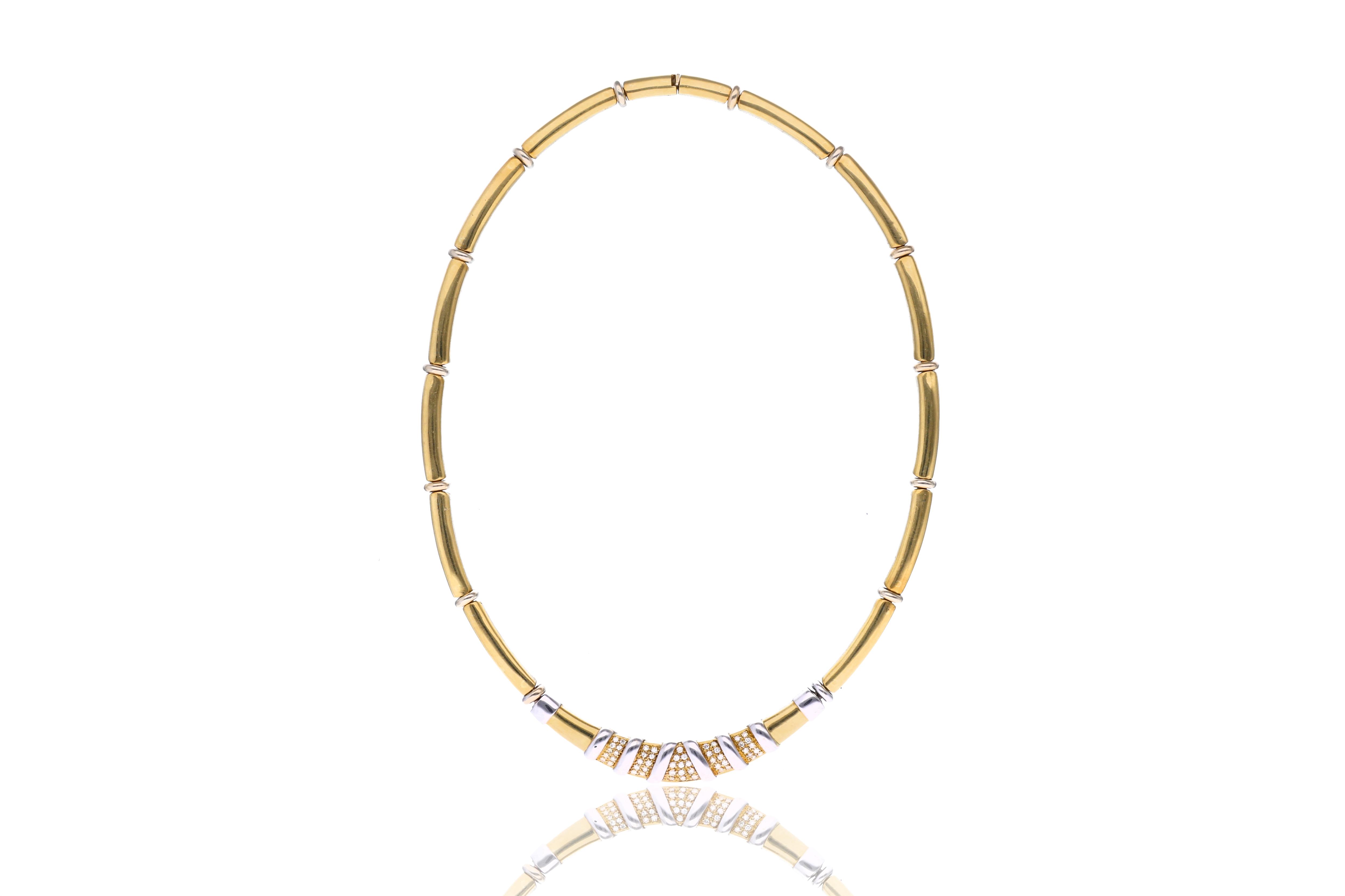 Collana in oro, con diamanti - Asta Preziosi