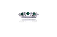 Anello con diamanti e smeraldi - Asta Preziosi Anello con diamanti e smeraldi - Asta Preziosi