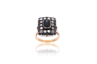 Anello con diamanti e zaffiro - Asta Preziosi Anello con diamanti e zaffiro - Asta Preziosi
